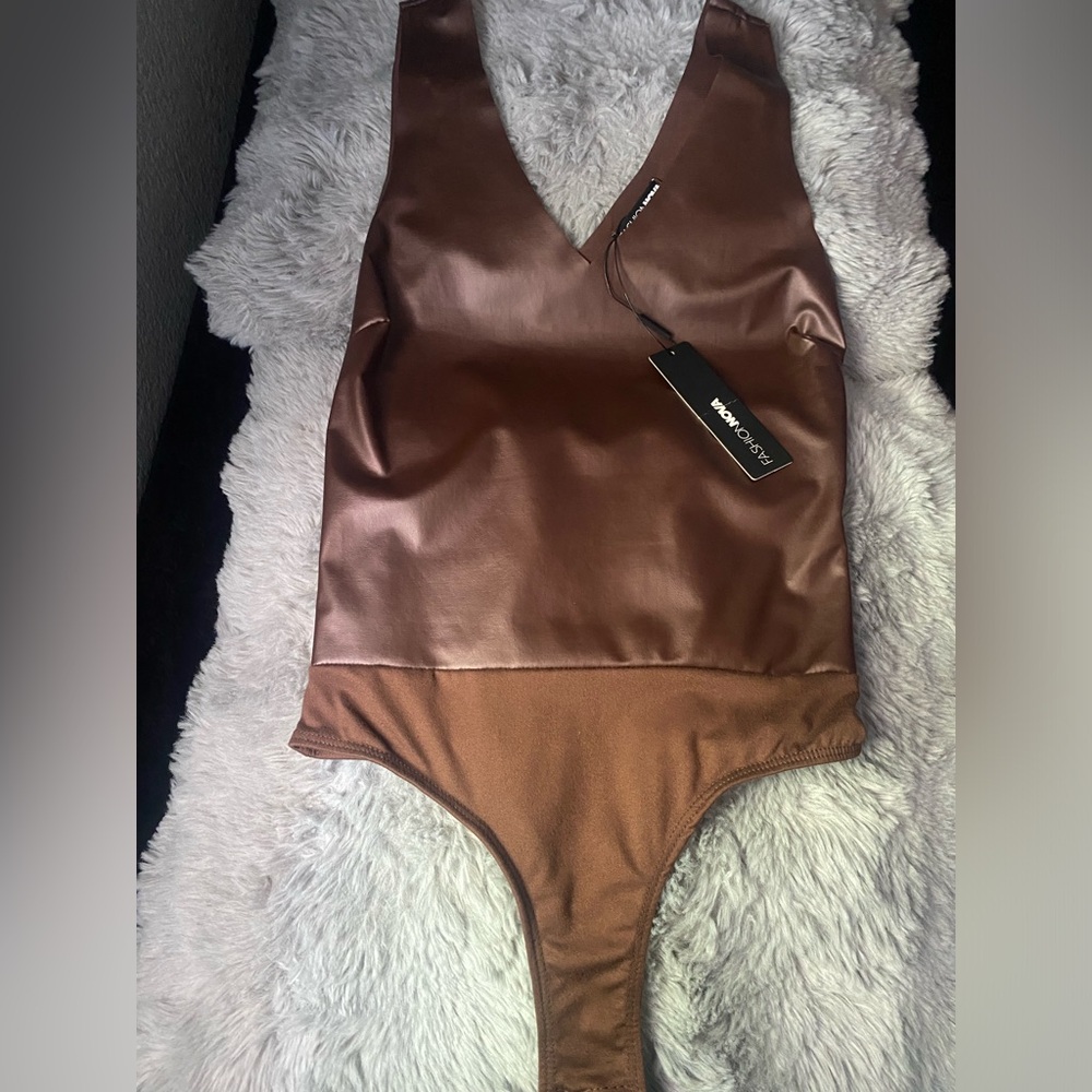 Fashion nova leather bodysuit